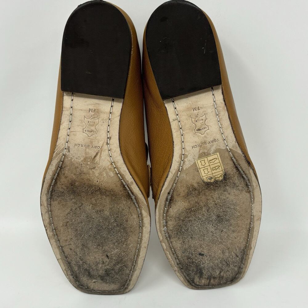 Tory Burch Perrine Loafers Size 7 Brown Horsebit Caramel Preppy Fits Like 8 Read - Picture 6 of 10